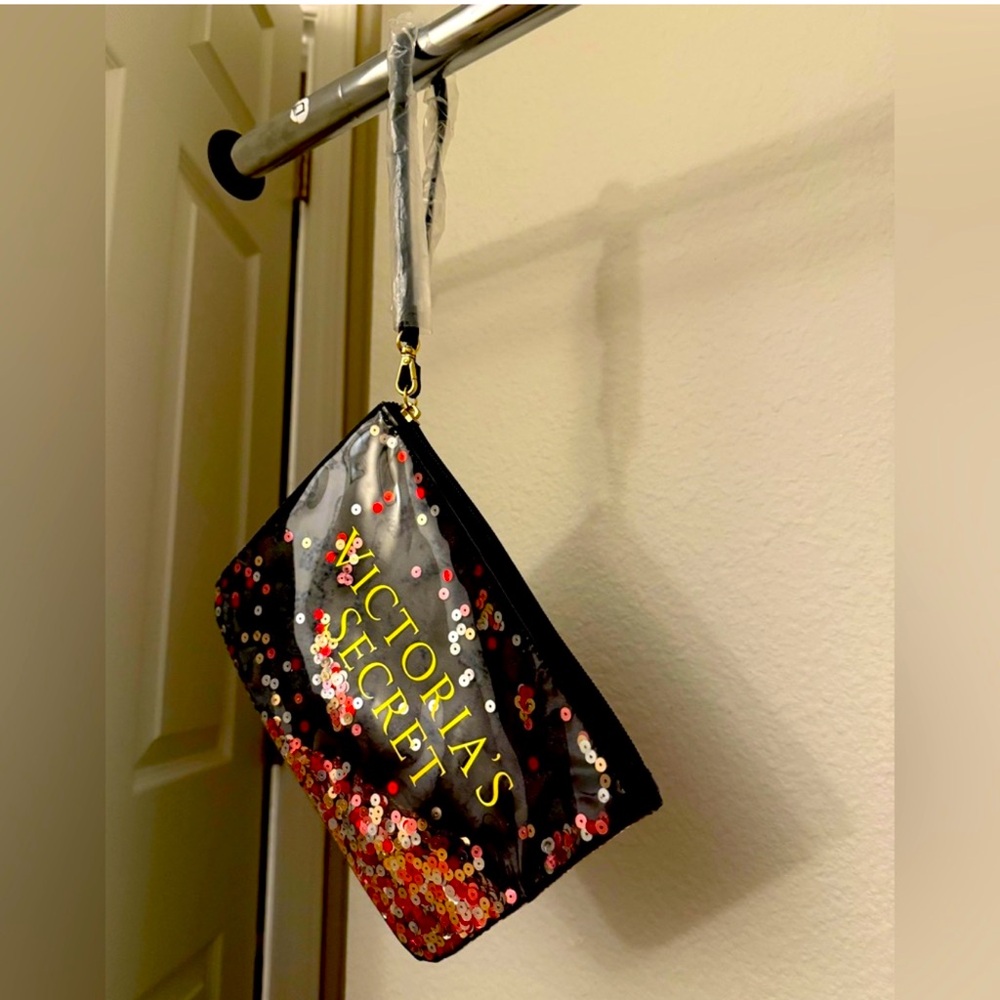 Victoria Secret Sequin Makeup Cosmetic
Bag Wristlet